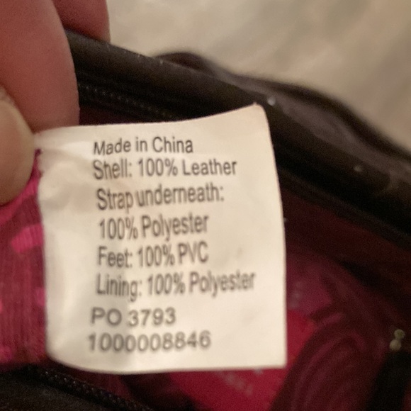 The Sak Pink Label 💯 % Leather Metallic Dark Silver/Brown Shoulder Purse 👛. - Picture 10 of 13